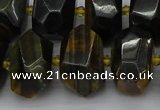 CNG5275 15.5 inches 12*16mm - 15*20mm faceted nuggets blue tiger eye beads