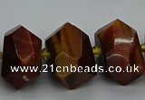 CNG5276 15.5 inches 12*16mm - 15*20mm faceted nuggets red tiger eye beads