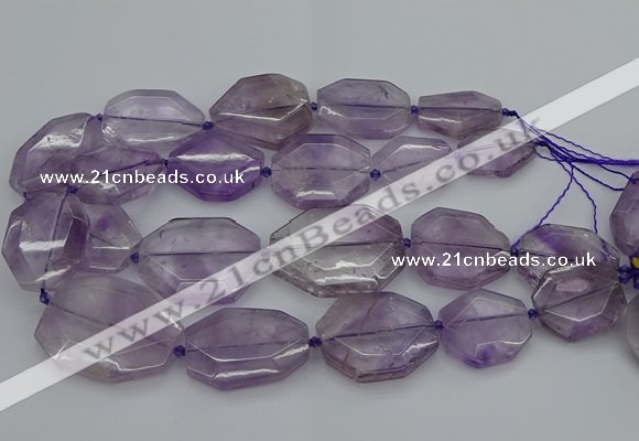 CNG5283 15.5 inches 20*30mm - 35*45mm faceted freeform amethyst beads