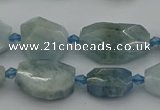 CNG5287 15.5 inches 12*16mm - 15*25mm faceted freeform aquamarine beads