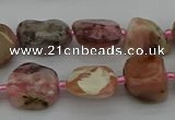 CNG5292 15.5 inches 8*12mm - 15*20mm nuggets pink opal gemstone beads