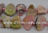 CNG5293 15.5 inches 8*12mm - 15*20mm freeform pink opal gemstone beads