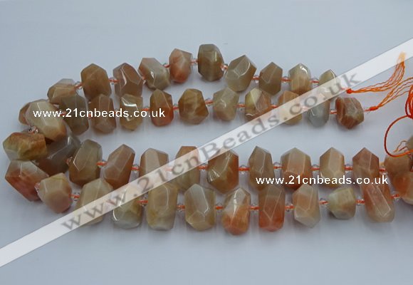 CNG5301 15.5 inches 12*16mm - 15*20mm faceted nuggets moonstone beads