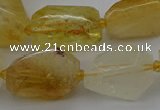 CNG5321 15.5 inches 12*16mm - 15*25mm faceted nuggets citrine beads