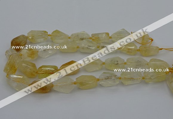 CNG5321 15.5 inches 12*16mm - 15*25mm faceted nuggets citrine beads