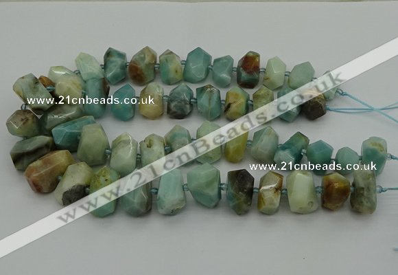 CNG5337 15.5 inches 12*16mm - 15*20mm faceted nuggets amazonite beads