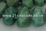 CNG5338 15.5 inches 12*16mm - 15*20mm faceted nuggets amazonite beads