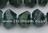 CNG5340 12*16mm - 15*20mm faceted nuggets green apatite beads