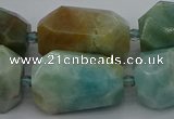 CNG5341 15.5 inches 13*18mm - 18*30mm faceted nuggets amazonite beads