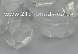 CNG5343 15.5 inches 12*16mm - 15*25mm faceted nuggets white crystal beads