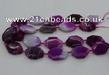 CNG5345 15.5 inches 25*35mm - 30*40mm faceted freeform agate beads