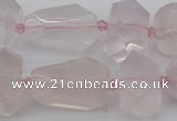 CNG5371 15.5 inches 12*16mm - 18*25mm faceted nuggets rose quartz beads