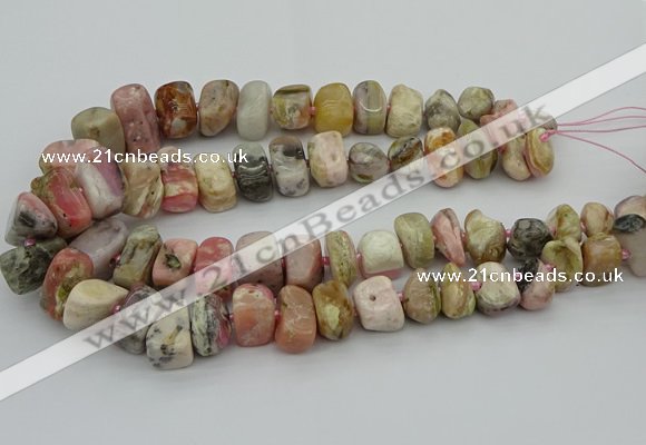 CNG5381 15.5 inches 10*14mm - 13*18mm nuggets pink opal beads