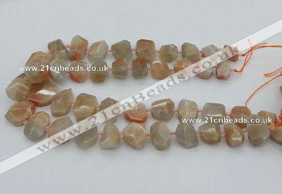 CNG5385 15.5 inches 12*16mm - 18*25mm faceted nuggets moonstone beads