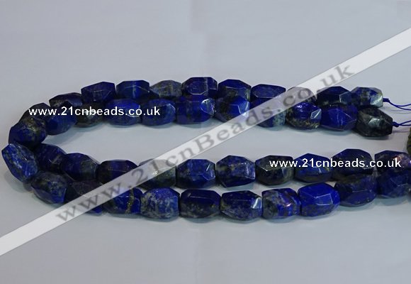 CNG5410 15.5 inches 12*16mm - 15*20mm faceted nuggets lapis lazuli beads