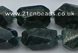 CNG5424 12*16mm - 15*25mm faceted nuggets green apatite beads