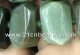 CNG5440 12*16mm - 15*20mm faceted nuggets Canadian jade beads