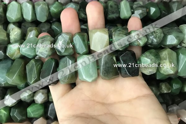 CNG5440 12*16mm - 15*20mm faceted nuggets Canadian jade beads