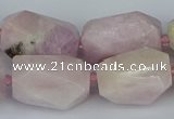 CNG5446 15.5 inches 12*16mm - 15*25mm faceted nuggets kunzite beads