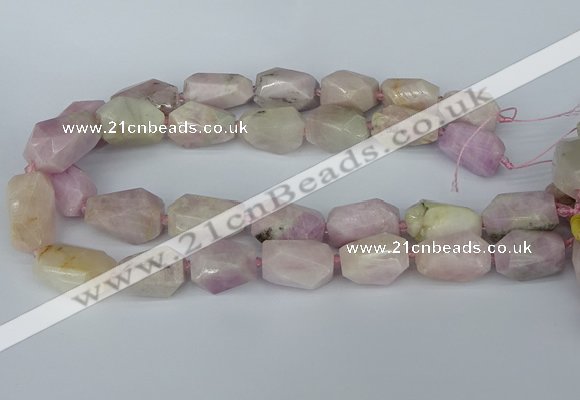 CNG5446 15.5 inches 12*16mm - 15*25mm faceted nuggets kunzite beads