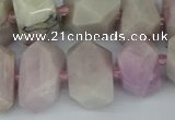 CNG5447 15.5 inches 12*16mm - 15*20mm faceted nuggets kunzite beads