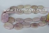 CNG5448 15.5 inches 20*30mm - 35*45mm faceted freeform kunzite beads