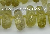 CNG5452 15.5 inches 10*14mm - 12*22mm nuggets lemon quartz beads