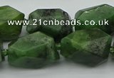 CNG5457 12*16mm - 15*25mm faceted nuggets Canadian jade beads