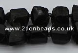 CNG5458 15.5 inches 8*12mm - 12*16mm nuggets black tourmaline beads