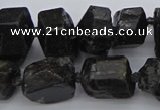 CNG5459 15.5 inches 12*16mm - 15*20mm nuggets black tourmaline beads