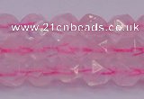 CNG5482 15.5 inches 8mm faceted nuggets rose quartz beads