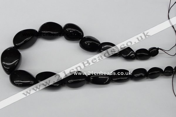 CNG55 15.5 inches 10*12mm - 20*35mm nuggets black agate beads