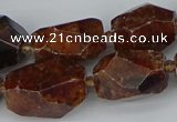 CNG5518 12*16mm - 15*25mm faceted nuggets orange garnet beads