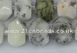 CNG5520 12*16mm - 15*20mm faceted nuggets white opal gemstone beads