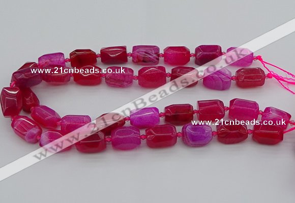 CNG5525 15.5 inches 12*16mm - 15*20mm faceted nuggets agate beads