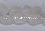 CNG5530 15.5 inches 10*14mm - 12*16mm nuggets white crystal beads