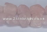 CNG5531 15.5 inches 10*14mm - 12*16mm nuggets rose quartz beads