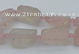 CNG5551 15.5 inches 10*15mm - 15*20mm nuggets rose quartz beads