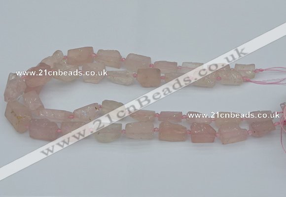 CNG5551 15.5 inches 10*15mm - 15*20mm nuggets rose quartz beads