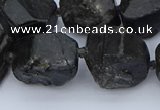 CNG5556 15.5 inches 15*20mm - 18*22mm nuggets black tourmaline beads