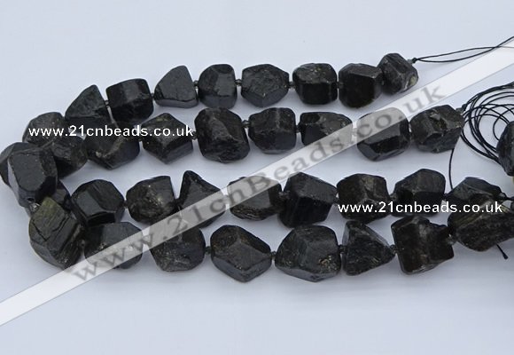 CNG5556 15.5 inches 15*20mm - 18*22mm nuggets black tourmaline beads