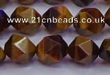 CNG5578 15.5 inches 10mm faceted nuggets yellow tiger eye beads