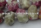 CNG5583 12*16mm - 15*20mm faceted nuggets pink tourmaline beads