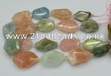 CNG5592 15.5 inches 25*35mm - 30*40mm faceted freeform morganite beads