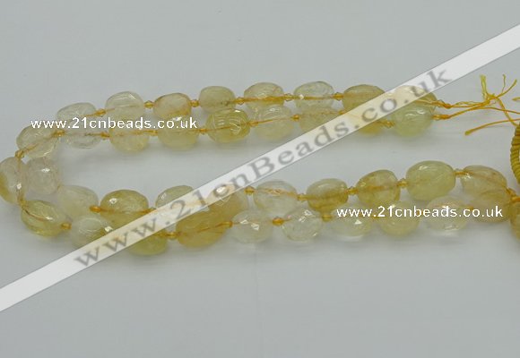 CNG5605 15.5 inches 10*14mm - 13*18mm faceted nuggets citrine beads