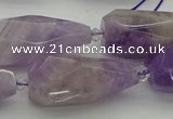 CNG5611 15*35mm - 18*45mm faceted teardrop lavender amethyst beads