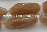 CNG5612 15.5 inches 15*35mm - 18*40mm faceted rice moonstone beads