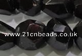 CNG563 15.5 inches 12*16mm faceted nuggets red garnet beads