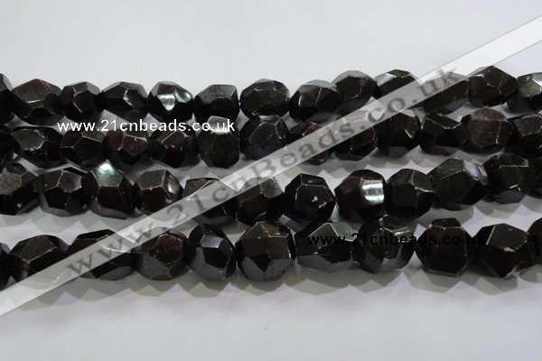 CNG563 15.5 inches 12*16mm faceted nuggets red garnet beads