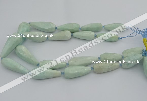 CNG5636 15.5 inches 15*35mm - 18*45mm faceted teardrop amazonite beads